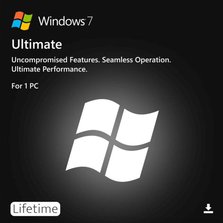 Microsoft Windows 7 Ultimate – Original License Key for Lifetime Activation